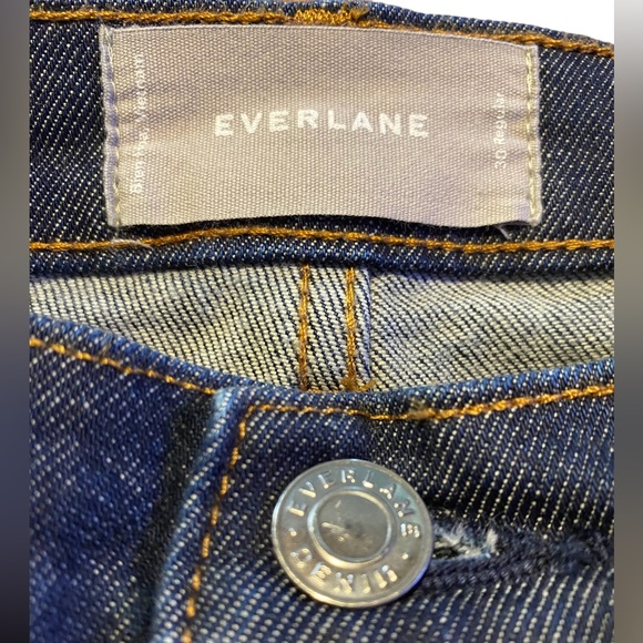 Everlane High-Rise Regular Dark Wash Straight Denim Jeans Size 30 - Picture 4 of 7